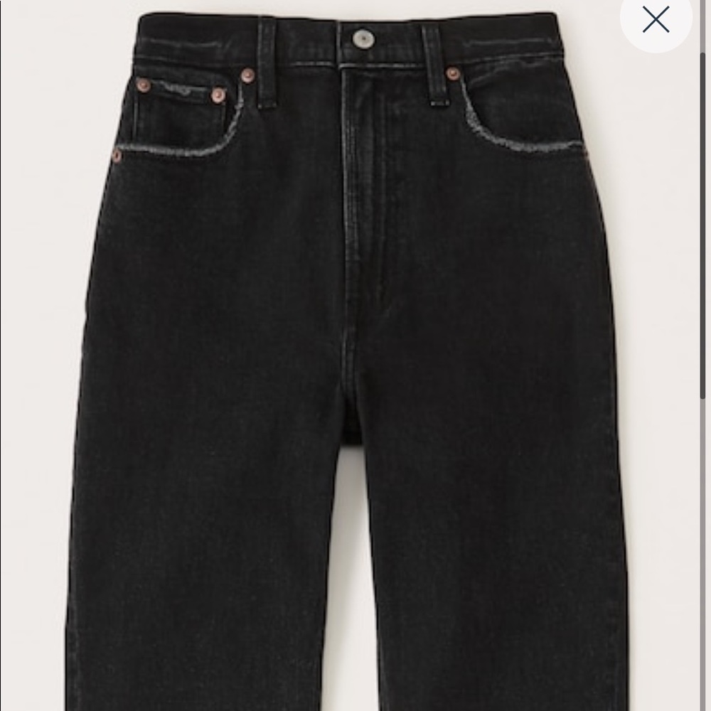 Abercrombie Ultra High Rise Ankle Straight Jeans